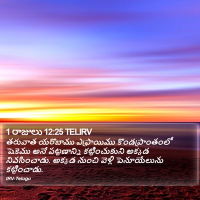 1 రాజులు 12:25 TELIRV Bible Verse Image