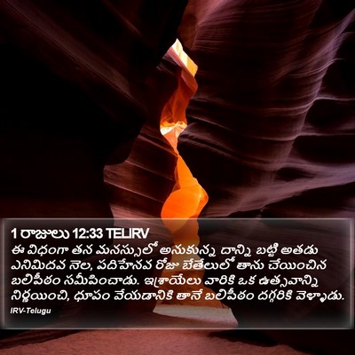 1 రాజులు 12:33 TELIRV Bible Verse Image