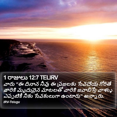 1 రాజులు 12:7 TELIRV Bible Verse Image