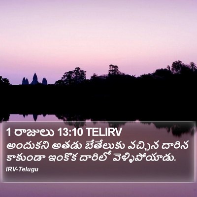 1 రాజులు 13:10 TELIRV Bible Verse Image