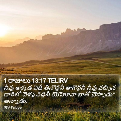 1 రాజులు 13:17 TELIRV Bible Verse Image