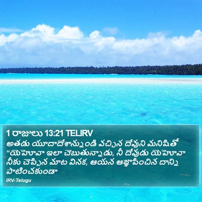 1 రాజులు 13:21 TELIRV Bible Verse Image