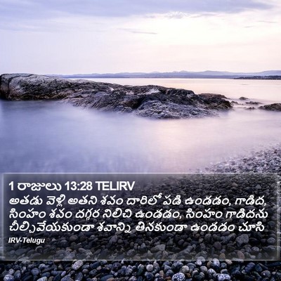 1 రాజులు 13:28 TELIRV Bible Verse Image