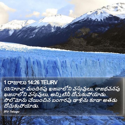 1 రాజులు 14:26 TELIRV Bible Verse Image