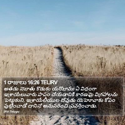1 రాజులు 16:26 TELIRV Bible Verse Image