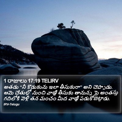 1 రాజులు 17:19 TELIRV Bible Verse Image