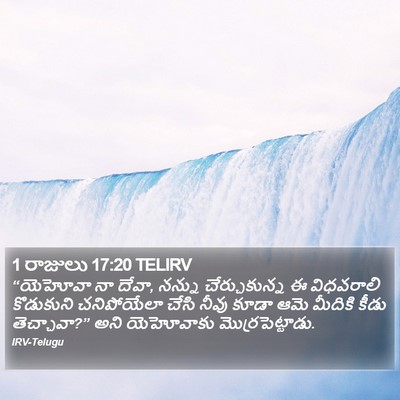 1 రాజులు 17:20 TELIRV Bible Verse Image