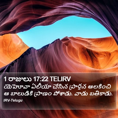 1 రాజులు 17:22 TELIRV Bible Verse Image