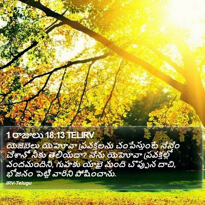 1 రాజులు 18:13 TELIRV Bible Verse Image