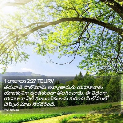 1 రాజులు 2:27 TELIRV Bible Verse Image