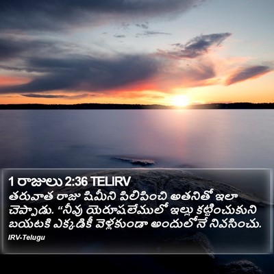 1 రాజులు 2:36 TELIRV Bible Verse Image