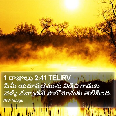 1 రాజులు 2:41 TELIRV Bible Verse Image
