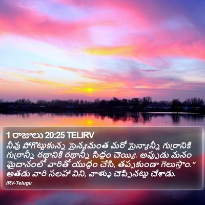 1 రాజులు 20:25 TELIRV Bible Verse Image