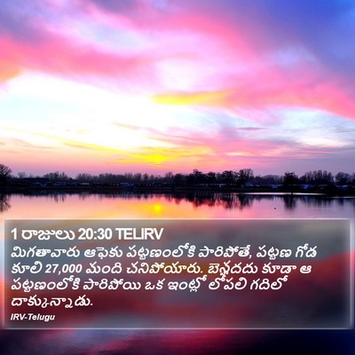 1 రాజులు 20:30 TELIRV Bible Verse Image