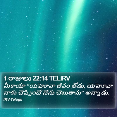 1 రాజులు 22:14 TELIRV Bible Verse Image