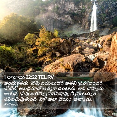 1 రాజులు 22:22 TELIRV Bible Verse Image