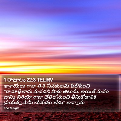1 రాజులు 22:3 TELIRV Bible Verse Image
