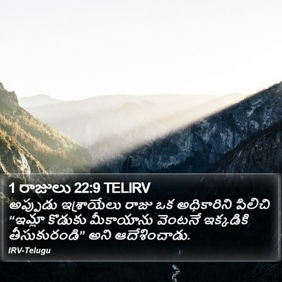 1 రాజులు 22:9 TELIRV Bible Verse Image