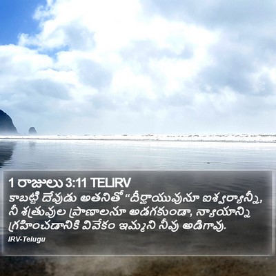 1 రాజులు 3:11 TELIRV Bible Verse Image