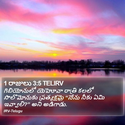 1 రాజులు 3:5 TELIRV Bible Verse Image