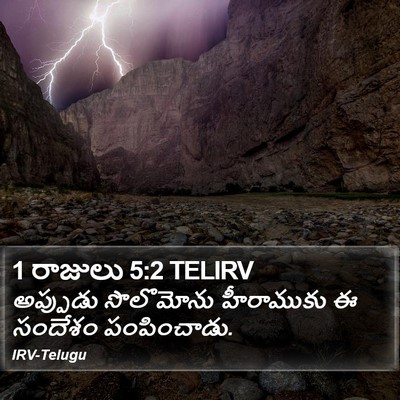 1 రాజులు 5:2 TELIRV Bible Verse Image