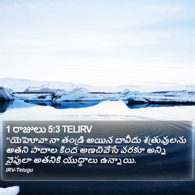 1 రాజులు 5:3 TELIRV Bible Verse Image