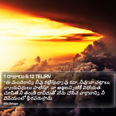 1 రాజులు 6:12 TELIRV Bible Verse Image