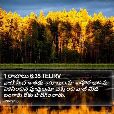 1 రాజులు 6:35 TELIRV Bible Verse Image