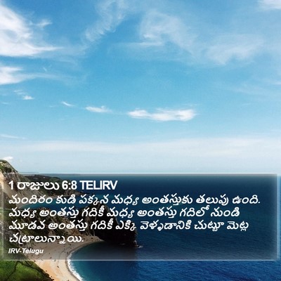 1 రాజులు 6:8 TELIRV Bible Verse Image