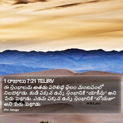 1 రాజులు 7:21 TELIRV Bible Verse Image