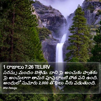 1 రాజులు 7:26 TELIRV Bible Verse Image