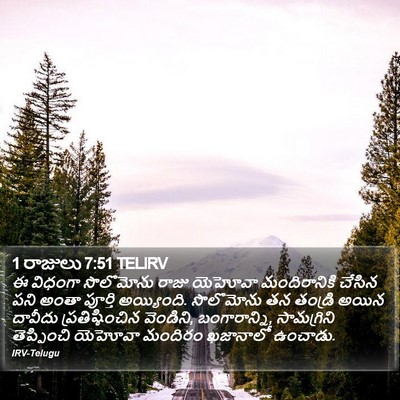 1 రాజులు 7:51 TELIRV Bible Verse Image