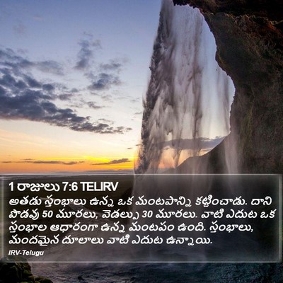1 రాజులు 7:6 TELIRV Bible Verse Image