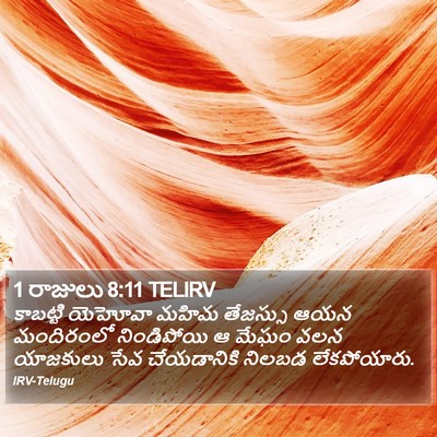 1 రాజులు 8:11 TELIRV Bible Verse Image