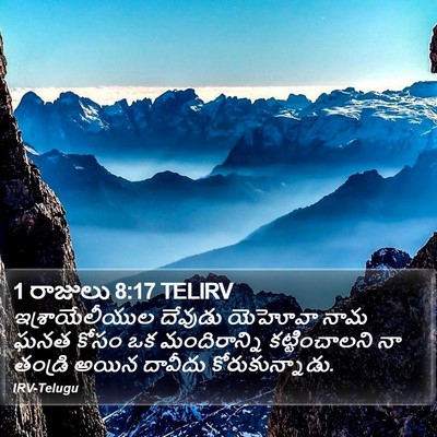 1 రాజులు 8:17 TELIRV Bible Verse Image