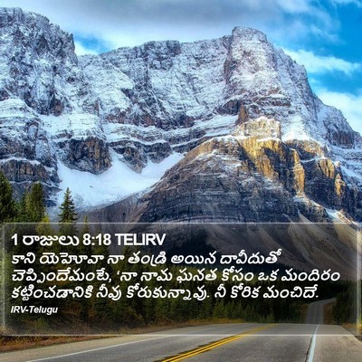 1 రాజులు 8:18 TELIRV Bible Verse Image