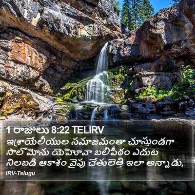 1 రాజులు 8:22 TELIRV Bible Verse Image