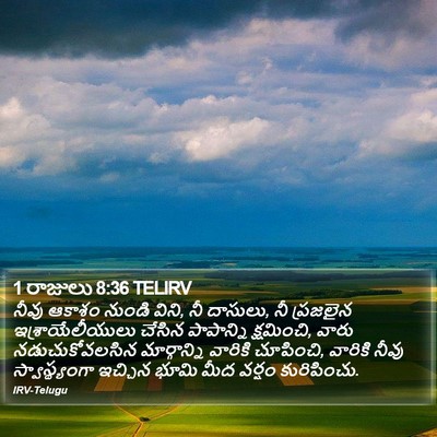 1 రాజులు 8:36 TELIRV Bible Verse Image