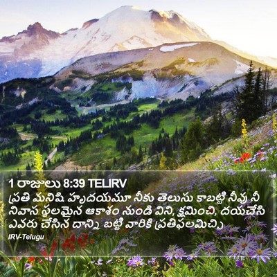 1 రాజులు 8:39 TELIRV Bible Verse Image