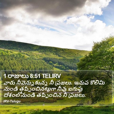 1 రాజులు 8:51 TELIRV Bible Verse Image