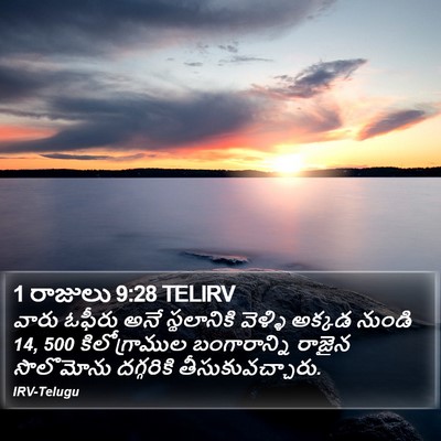 1 రాజులు 9:28 TELIRV Bible Verse Image