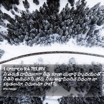 1 రాజులు 9:4 TELIRV Bible Verse Image