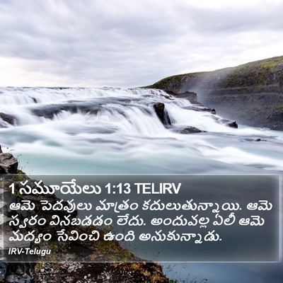 1 సమూయేలు 1:13 TELIRV Bible Verse Image