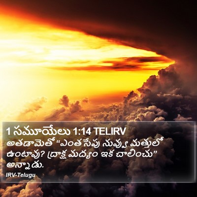 1 సమూయేలు 1:14 TELIRV Bible Verse Image