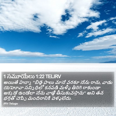 1 సమూయేలు 1:22 TELIRV Bible Verse Image