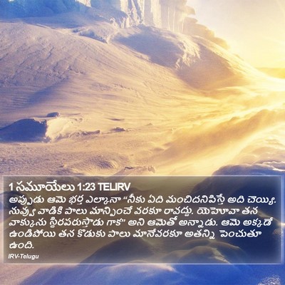 1 సమూయేలు 1:23 TELIRV Bible Verse Image