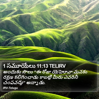 1 సమూయేలు 11:13 TELIRV Bible Verse Image