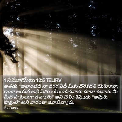 1 సమూయేలు 12:5 TELIRV Bible Verse Image