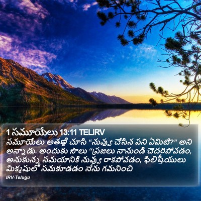 1 సమూయేలు 13:11 TELIRV Bible Verse Image