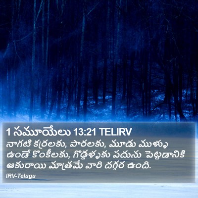 1 సమూయేలు 13:21 TELIRV Bible Verse Image